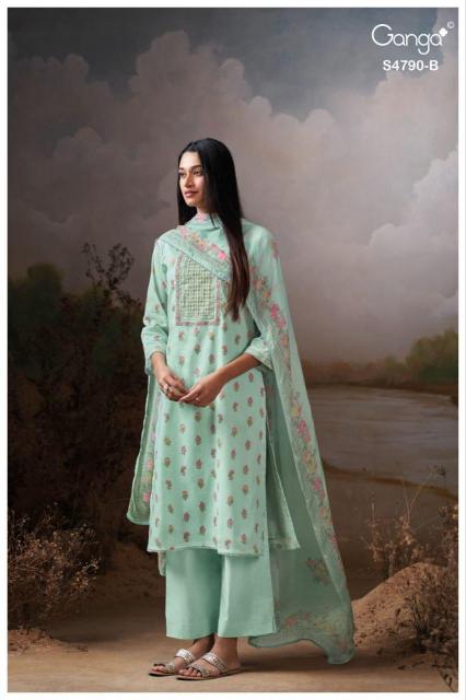 Ganga eshmita 4790 wholesale printed dress material on amazon